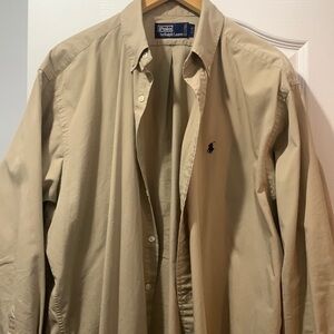 Light Khaki Polo Button Down